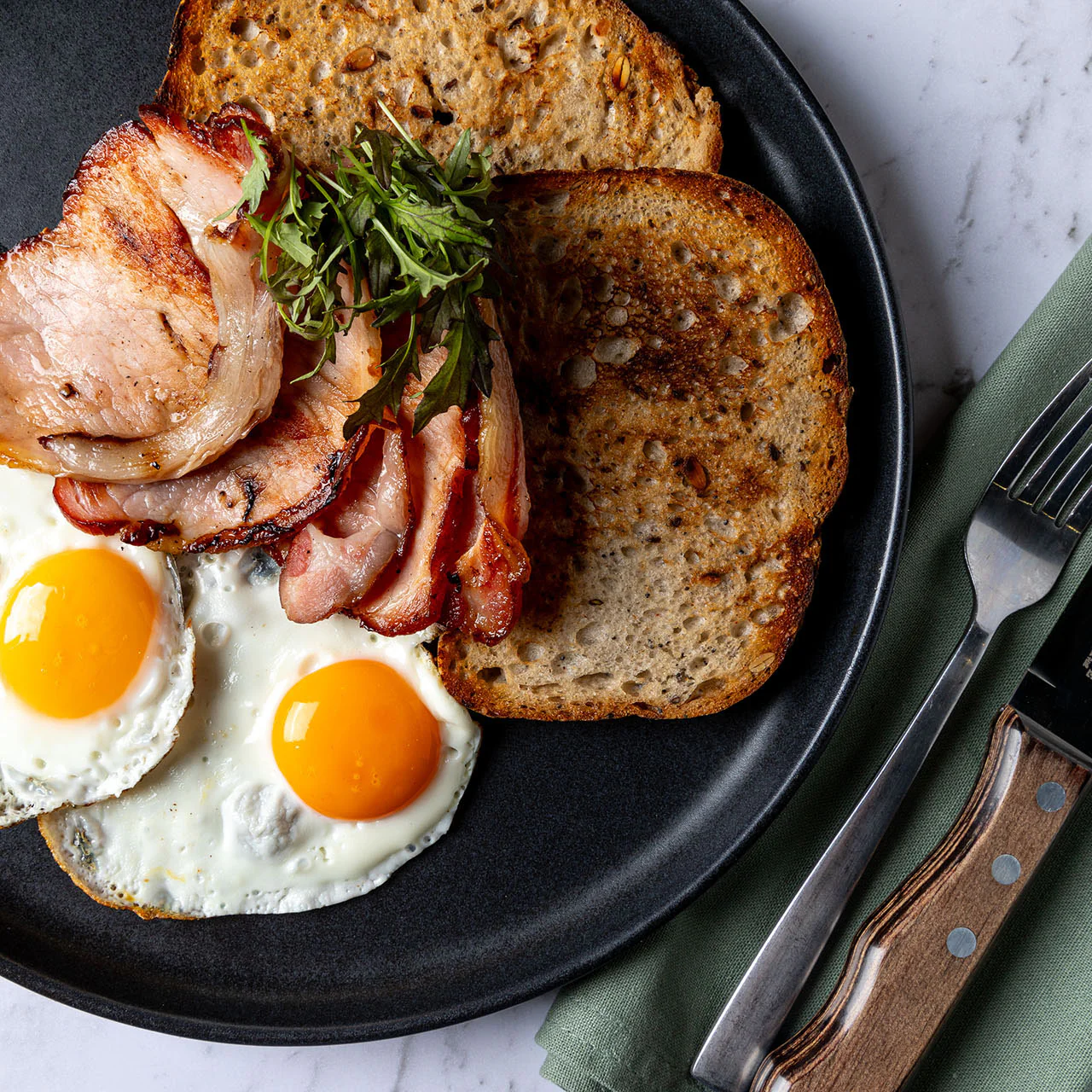 Bacon and Eggs on Sourdough - Image 3