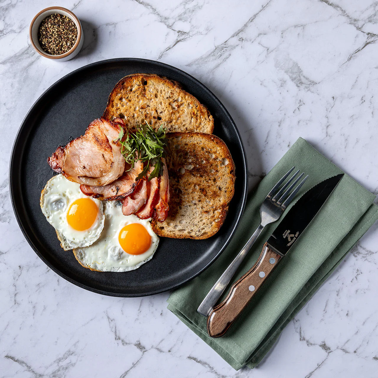 Bacon and Eggs on Sourdough - Image 4